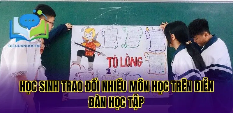 Học sinh trao đổi nhiều môn học trên diễn đàn học tập