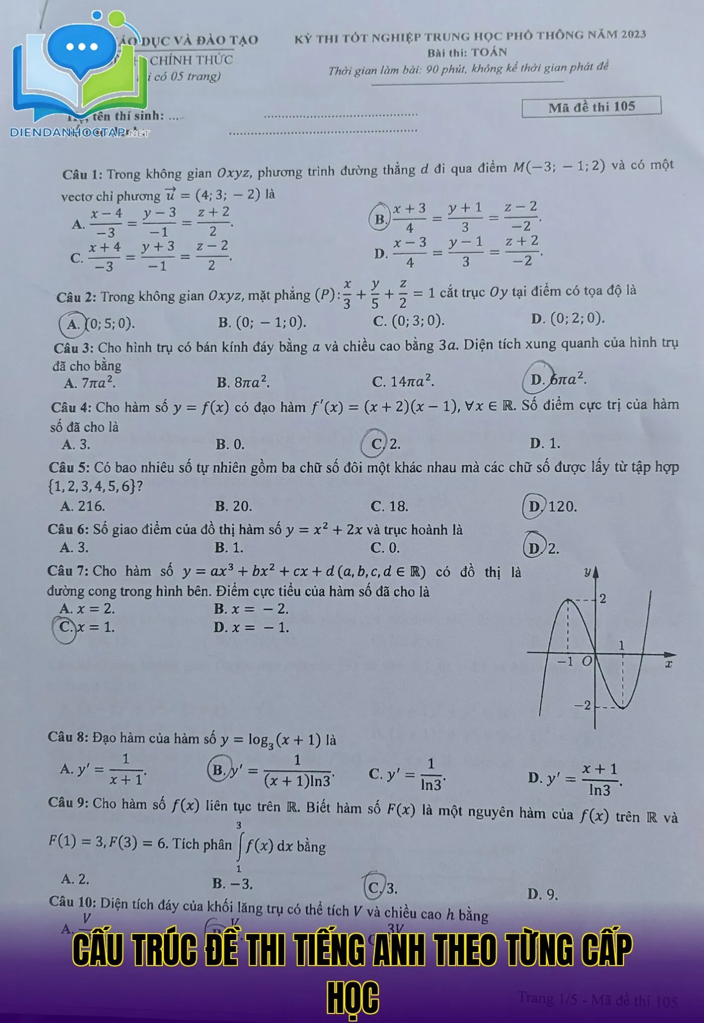 Cấu trúc đề thi tiếng Anh theo từng cấp học