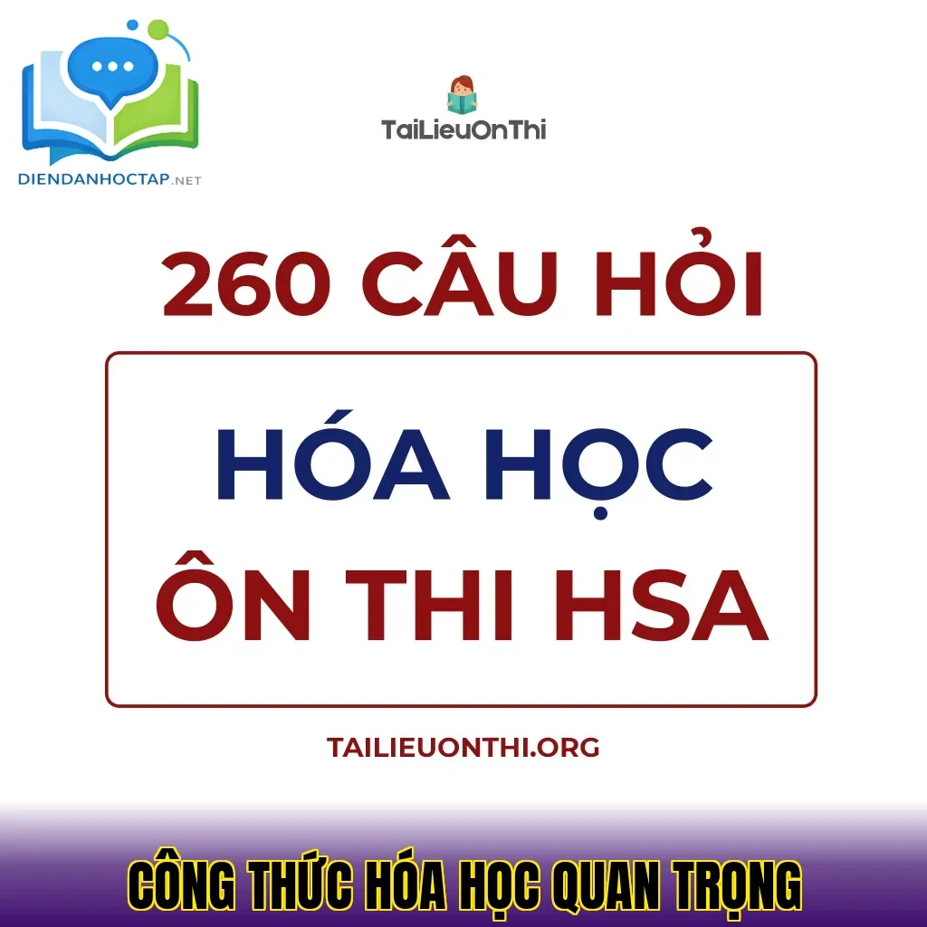 Công Thức Hóa Học Quan Trọng