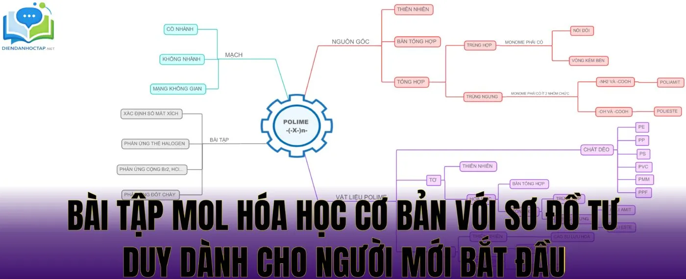 Bài tập mol hóa học cơ bản với sơ đồ tư duy dành cho người mới bắt đầu
