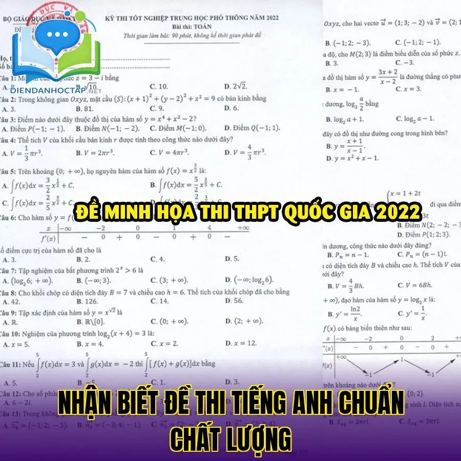 Nhận biết đề thi tiếng Anh chuẩn chất lượng