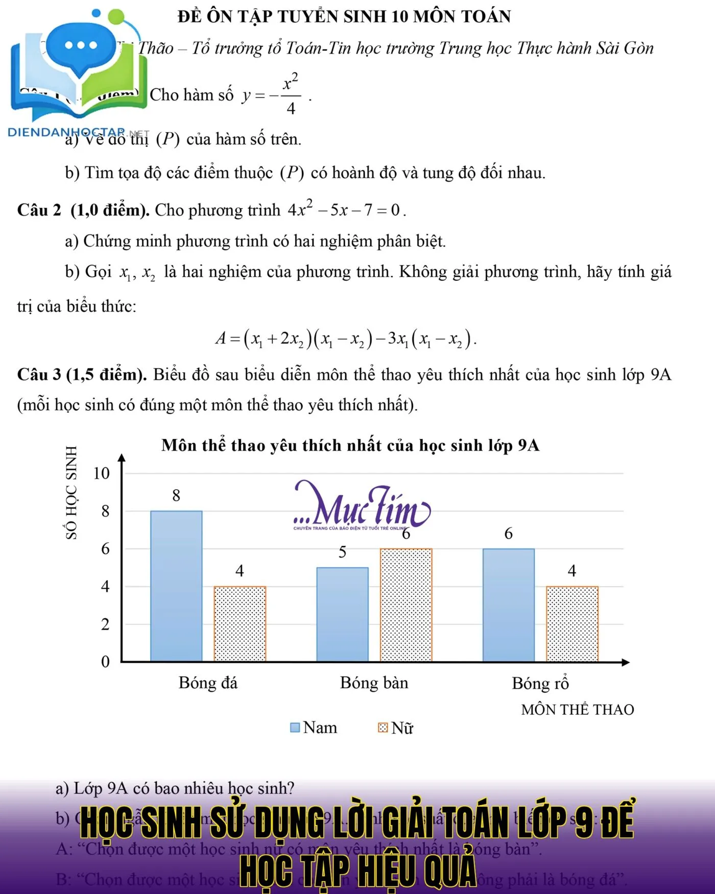 Học sinh sử dụng lời giải Toán lớp 9 để học tập hiệu quả