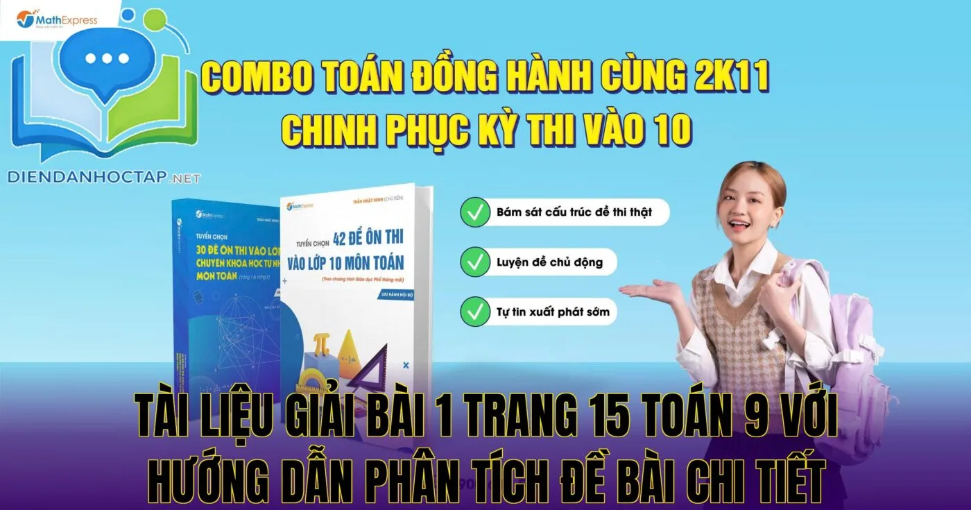 Tài liệu giải bài 1 trang 15 Toán 9 với hướng dẫn phân tích đề bài chi tiết