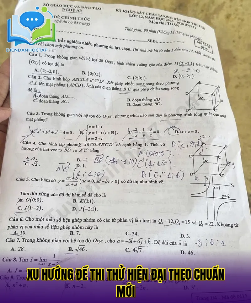 Xu hướng đề thi thử hiện đại theo chuẩn mới
