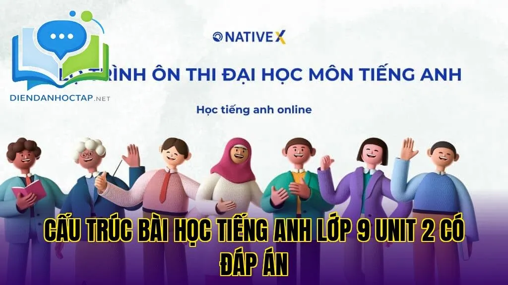 Cấu trúc bài học tiếng Anh lớp 9 unit 2 có đáp án