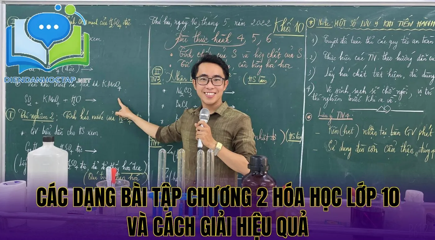 Các dạng bài tập chương 2 hóa học lớp 10 và cách giải hiệu quả
