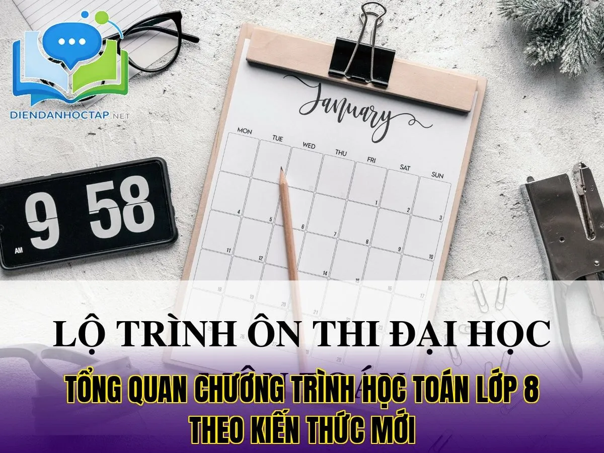 Tổng quan chương trình học Toán lớp 8 theo kiến thức mới