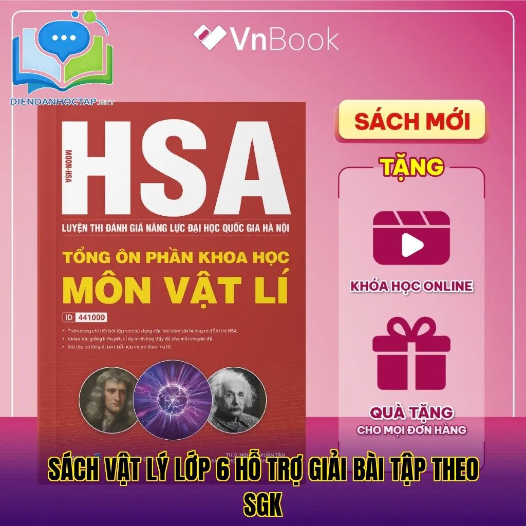 Sách vật lý lớp 6 hỗ trợ giải bài tập theo SGK