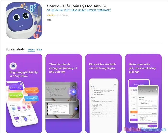 Solvee – App giải bài tập Tiếng Anh bằng camera