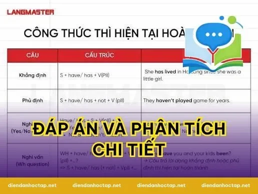 Đáp án và phân tích chi tiết